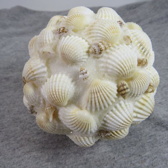 Sea Shell Ball - Orb - Round Coastal Decoration 12" round - Picture 4 of 10